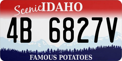 ID license plate 4B6827V