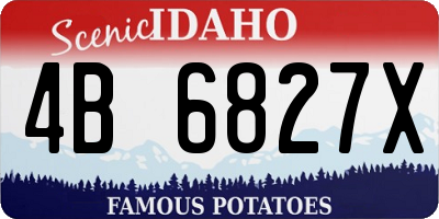 ID license plate 4B6827X