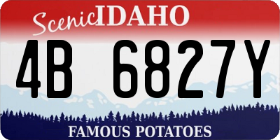 ID license plate 4B6827Y