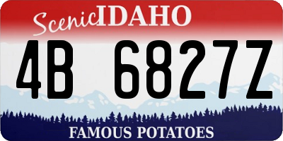 ID license plate 4B6827Z