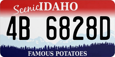 ID license plate 4B6828D