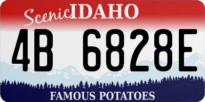 ID license plate 4B6828E