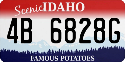 ID license plate 4B6828G