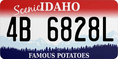 ID license plate 4B6828L