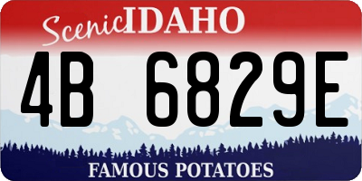 ID license plate 4B6829E