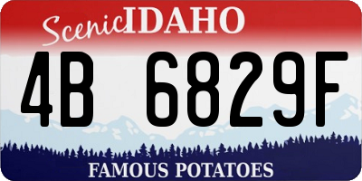 ID license plate 4B6829F