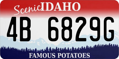 ID license plate 4B6829G