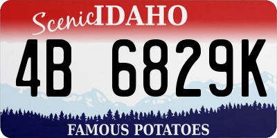 ID license plate 4B6829K