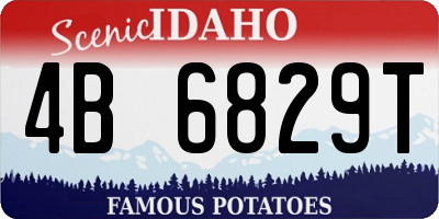 ID license plate 4B6829T