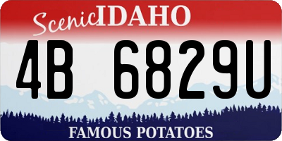 ID license plate 4B6829U