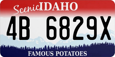 ID license plate 4B6829X