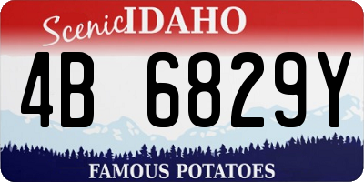 ID license plate 4B6829Y