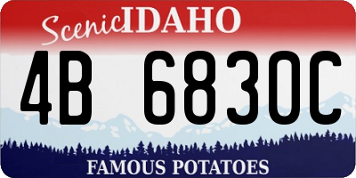 ID license plate 4B6830C