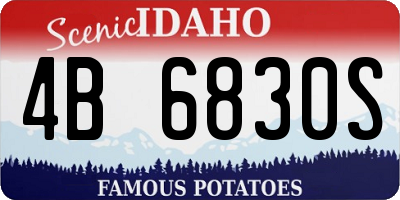 ID license plate 4B6830S