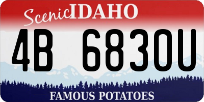 ID license plate 4B6830U
