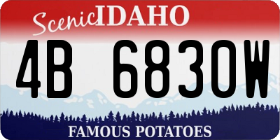 ID license plate 4B6830W