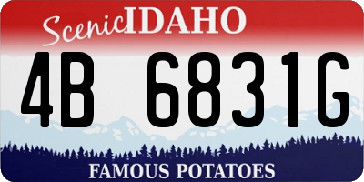 ID license plate 4B6831G