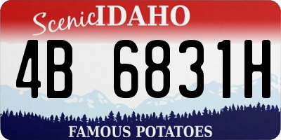 ID license plate 4B6831H