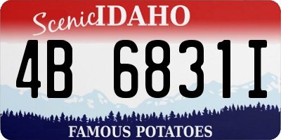 ID license plate 4B6831I