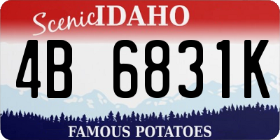 ID license plate 4B6831K