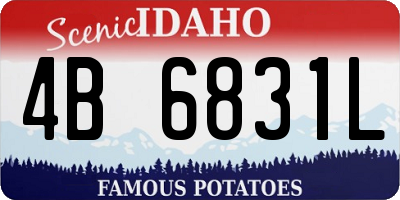 ID license plate 4B6831L