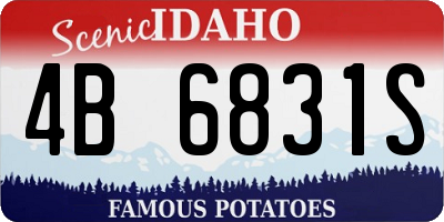 ID license plate 4B6831S