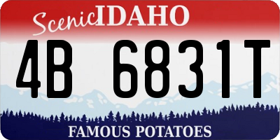 ID license plate 4B6831T