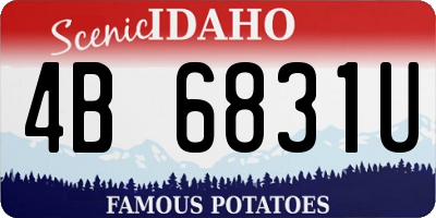 ID license plate 4B6831U