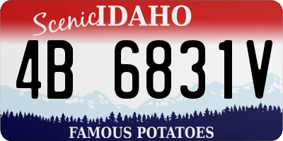 ID license plate 4B6831V