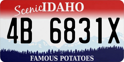 ID license plate 4B6831X