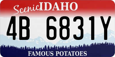 ID license plate 4B6831Y