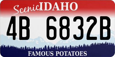 ID license plate 4B6832B