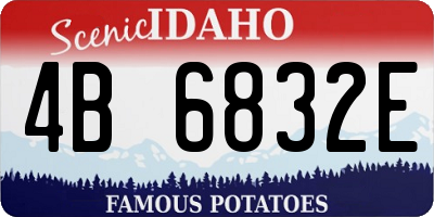 ID license plate 4B6832E