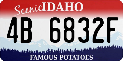 ID license plate 4B6832F