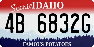 ID license plate 4B6832G