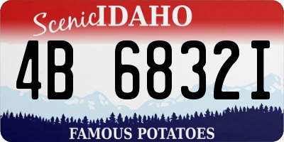 ID license plate 4B6832I