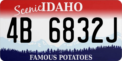 ID license plate 4B6832J