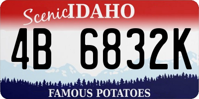 ID license plate 4B6832K