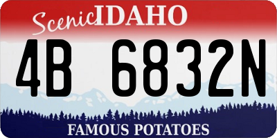 ID license plate 4B6832N