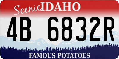 ID license plate 4B6832R