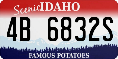 ID license plate 4B6832S