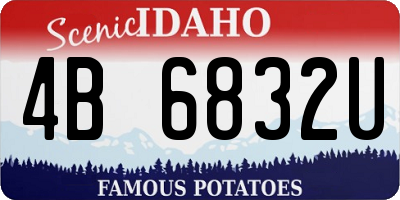 ID license plate 4B6832U
