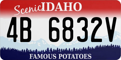 ID license plate 4B6832V