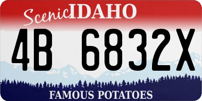 ID license plate 4B6832X