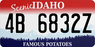 ID license plate 4B6832Z