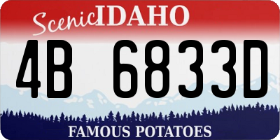 ID license plate 4B6833D