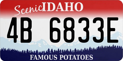 ID license plate 4B6833E