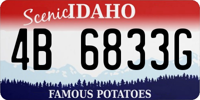 ID license plate 4B6833G