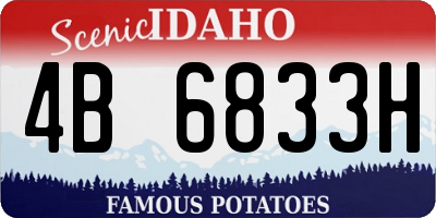 ID license plate 4B6833H