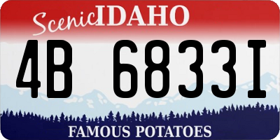 ID license plate 4B6833I